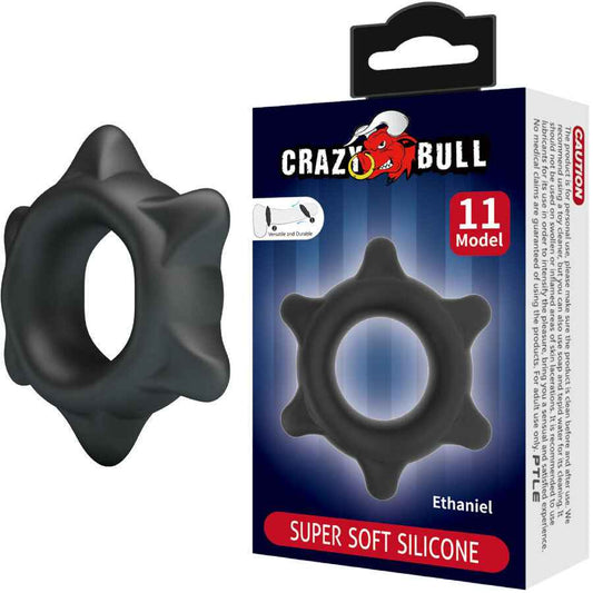 CRAZY BULL - ANEL DE SILICONE ETHANIEL MODELO 11 - VIBRA24 SEXSHOP