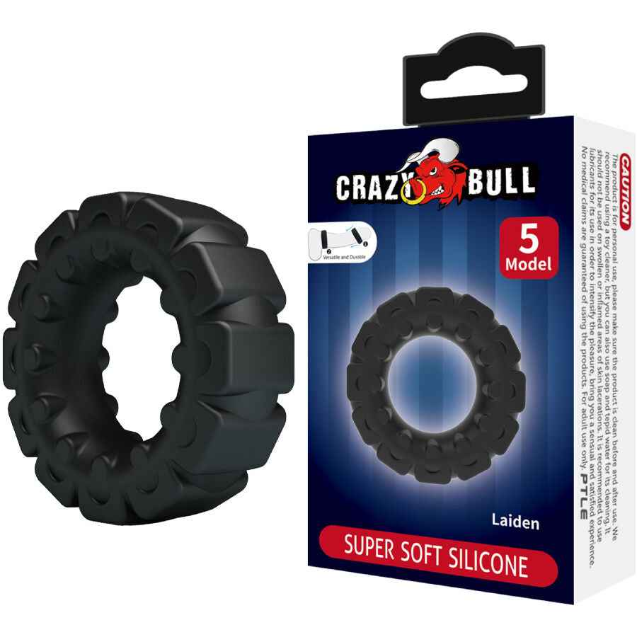CRAZY BULL - ANEL DE SILICONE LAIDEN MODELO 5 - VIBRA24 SEXSHOP