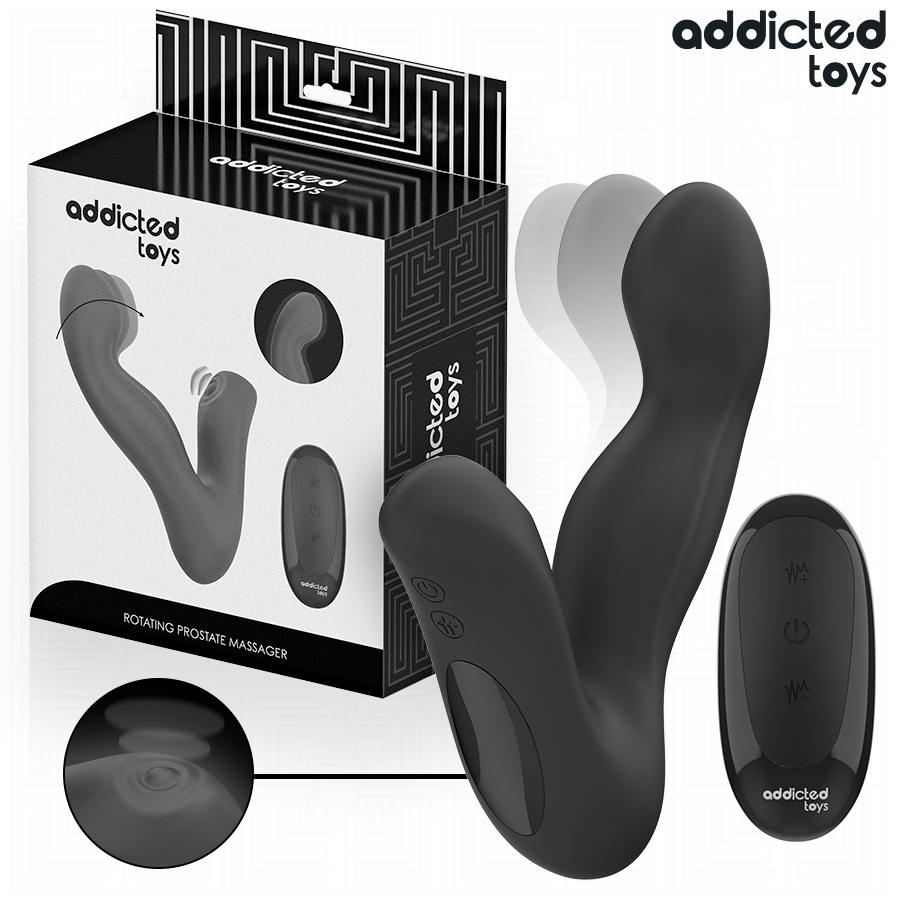 ADDICTED TOYS - MASSAGEADOR DE PRÓSTATA OSCILANTE COM MODO DE PULSAÇÃO E CONTROLE REMOTO - VIBRA24 SEXSHOP