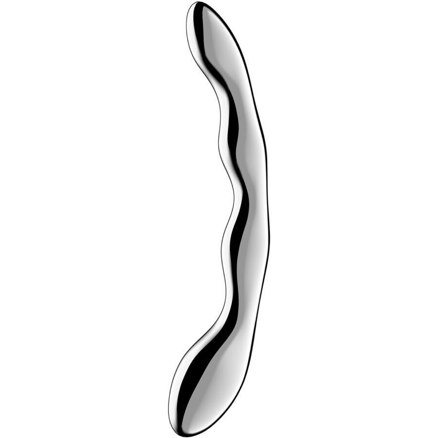 SATISFYER - COSMIC CREST 2 DILDO DE AÇO INOXIDÁVEL COM DUAS EXTREMIDADES - VIBRA24 SEXSHOP