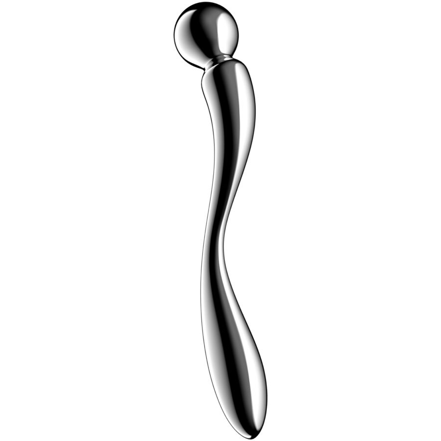 SATISFYER - STAR FORCE 2 DILDO DE AÇO INOXIDÁVEL COM DUAS EXTREMIDADES - VIBRA24 SEXSHOP