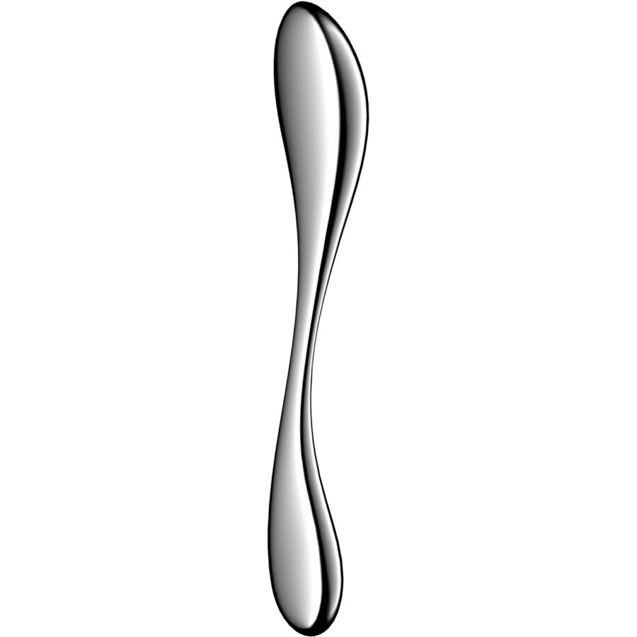 SATISFYER - STAR FORCE 3 DILDO DE AÇO INOXIDÁVEL COM DUAS EXTREMIDADES - VIBRA24 SEXSHOP
