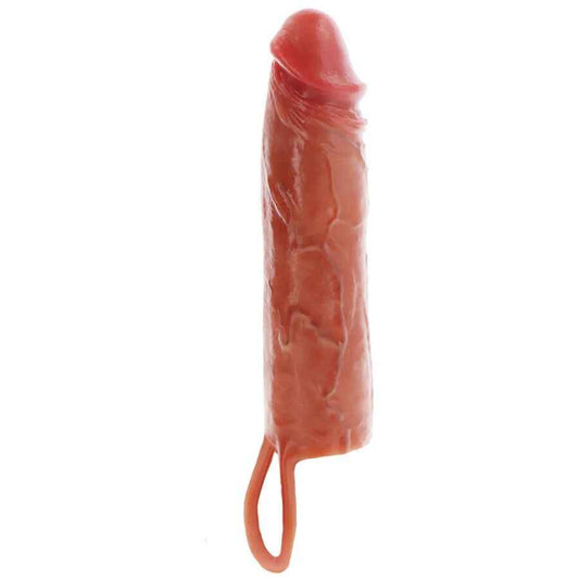 GET REAL - CAPA DE SILICONE PARA PÊNIS HIDRATADA CARAMELO 20 CM - VIBRA24 SEXSHOP
