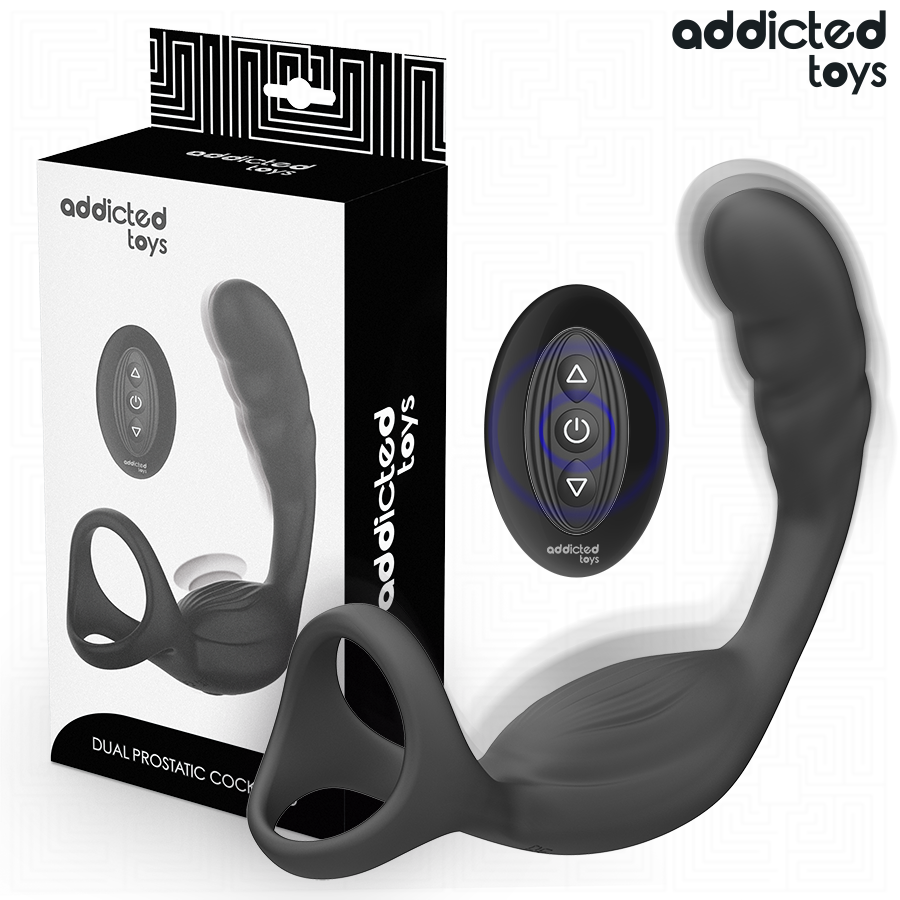 ADDICTED TOYS - ANEL PENIANO DUPLO PARA PRÓSTATA COM CONTROLE REMOTO - VIBRA24 SEXSHOP