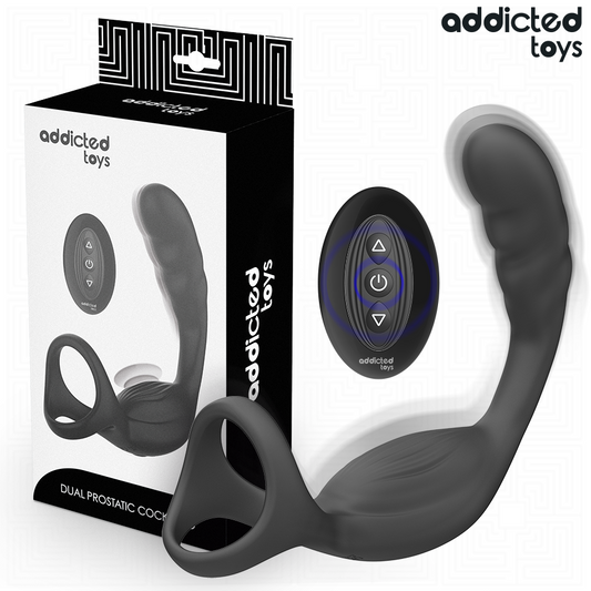 ADDICTED TOYS - ANEL PENIANO DUPLO PARA PRÓSTATA COM CONTROLE REMOTO - VIBRA24 SEXSHOP