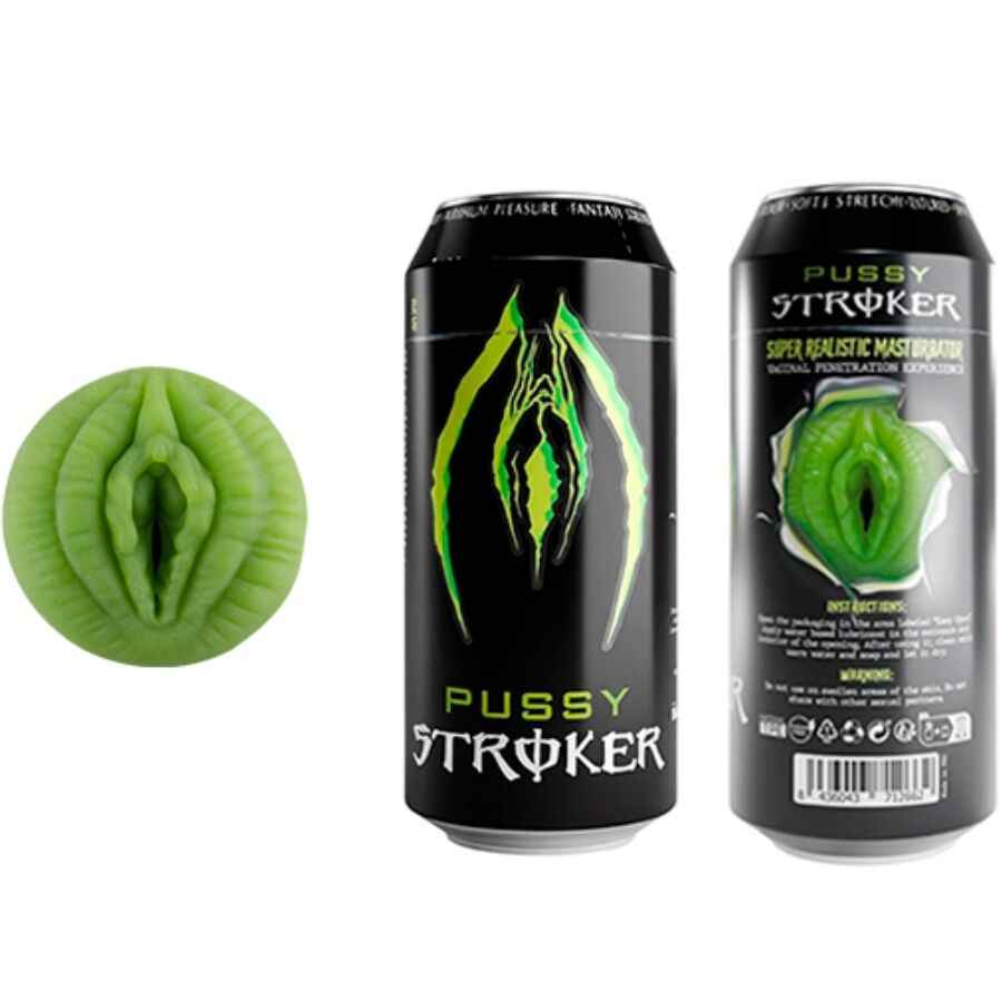 ALIVE - PUSSY STROKER MASTURBATOR VAGINA BEBIDA ENERGÉTICA EM LATA - VIBRA24 SEXSHOP