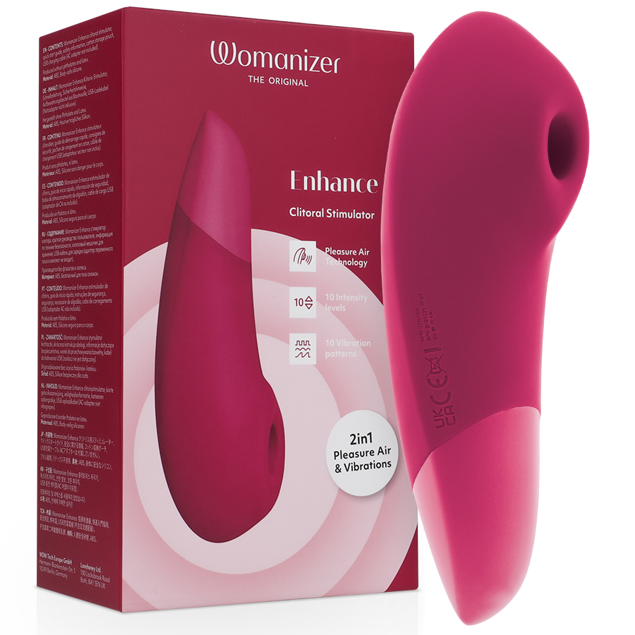 WOMANIZER - Estimulador Clitoriano Enhance Rosa Vibrante - VIBRA24 SEXSHOP
