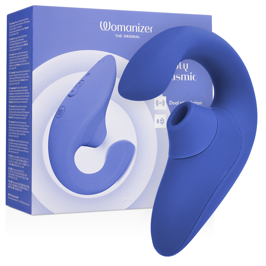 WOMANIZER - VIBRADOR ESTIMULADOR BLEND RABBIT AZUL VIBRANTE - VIBRA24 SEXSHOP