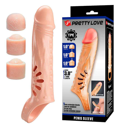 PRETTY LOVE - CAPA PENIANA COM EXTENSORES - VIBRA24 SEXSHOP