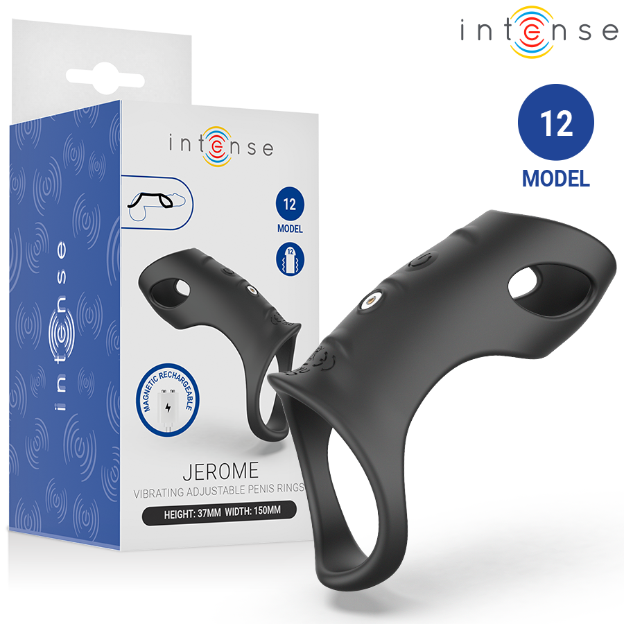 INTENSE - JEROME ANEL PENIANO VIBRATÓRIO AJUSTÁVEL MODELO 12 - VIBRA24 SEXSHOP