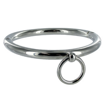 METAL HARD - COLAR BDSM COM ANEL 10CM - VIBRA24 SEXSHOP