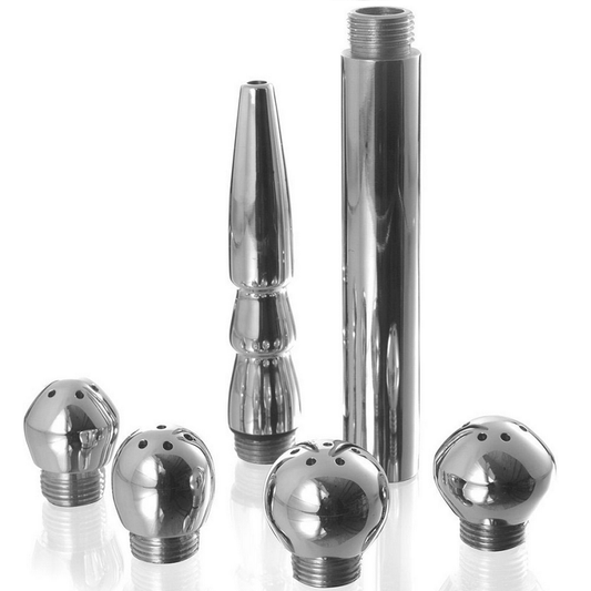 METAL HARD - CONJUNTO DE LIMPEZA VAGINAL/ANAL 5UNS - VIBRA24 SEXSHOP