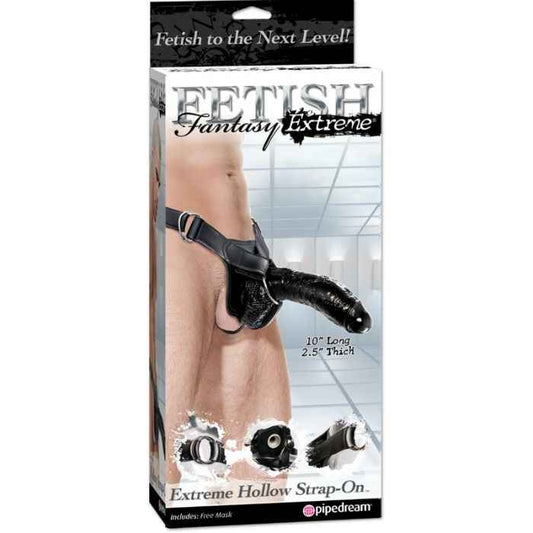 FETISH FANTASY EXTREME - HOLLOW STRAP-ON BLACK - VIBRA24 SEXSHOP