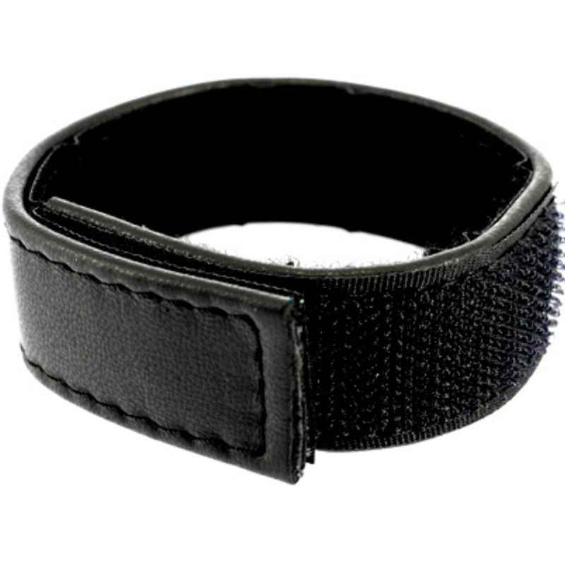 LEATHER BODY - CINTA DE COURO AJUSTVEL COM VELCRO PARA PÊNIS PRETO - VIBRA24 SEXSHOP