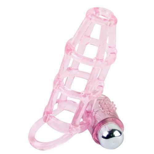 BAILE - CAPA E ANEL DE SILICONE DOCE 10 RITMOS PARA O PÊNIS ROSA - VIBRA24 SEXSHOP