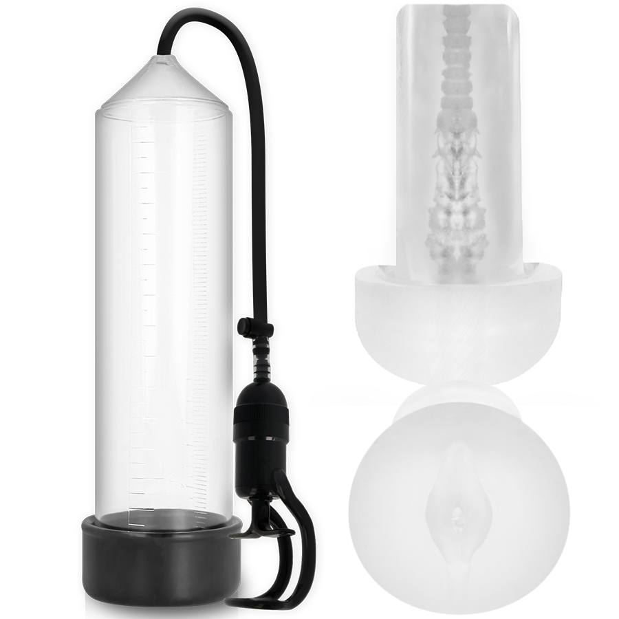BOMBA VICIADA - RX5 TRANSPARENTE COM MASTURBADOR - VIBRA24 SEXSHOP
