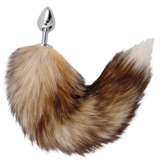 DARKNESS - TAIL BUTT PLUG SILVER - VIBRA24 SEXSHOP