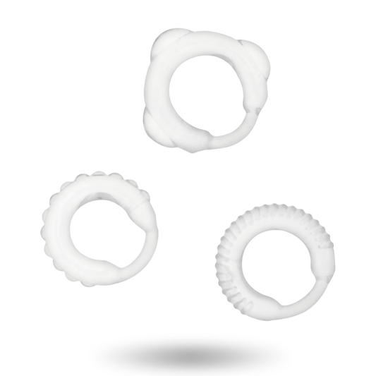 ADDICTED TOYS - C-RING SET CLARO - VIBRA24 SEXSHOP