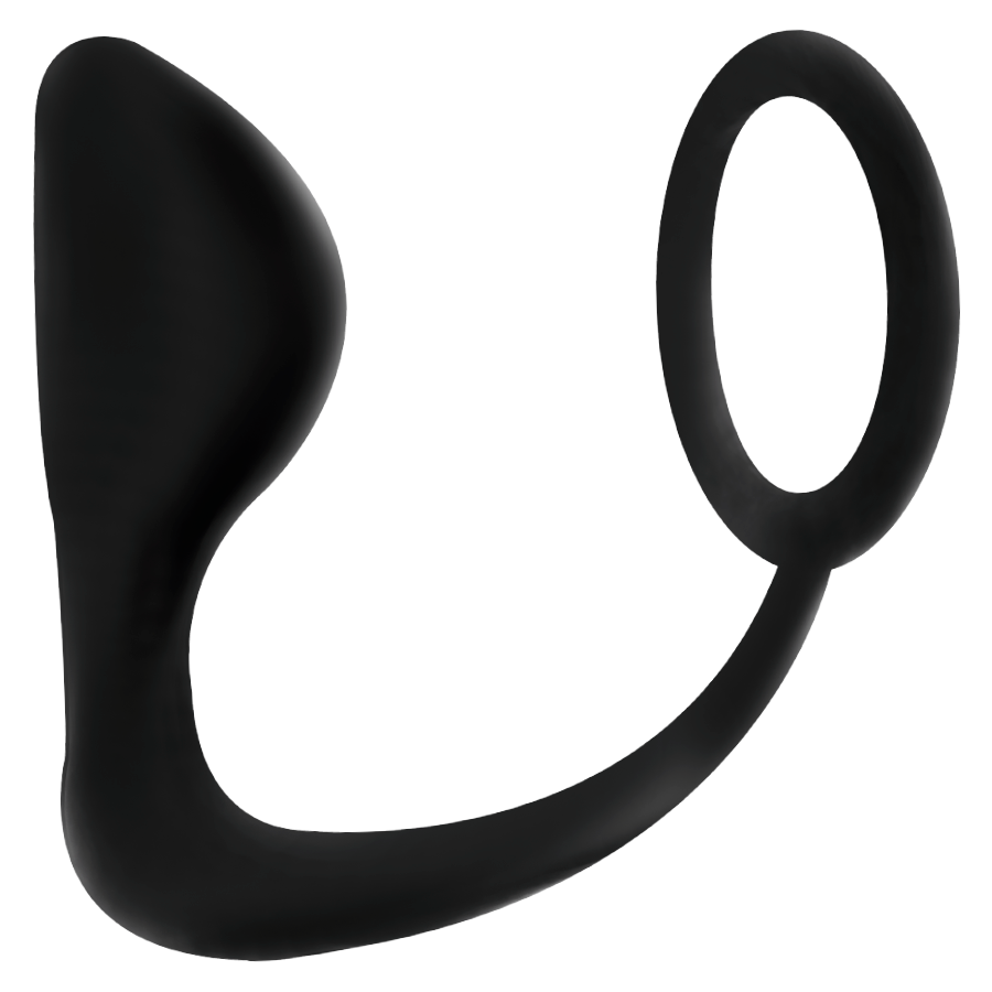 ADDICTED TOYS - PLUG ANAL COM ANEL DE PÊNIS PRETO - VIBRA24 SEXSHOP