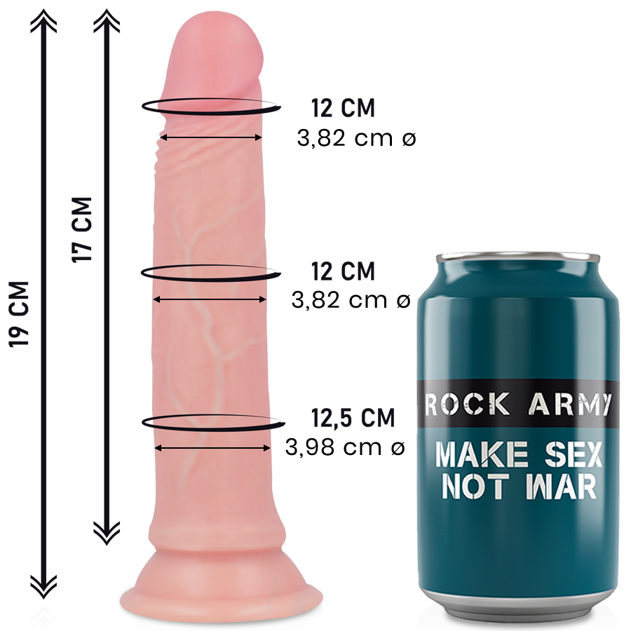 ROCKARMY - LIQUID SILICONE PREMIUM AVENGER REALISTIC 19 CM -O- 3.98 CM - VIBRA24 SEXSHOP