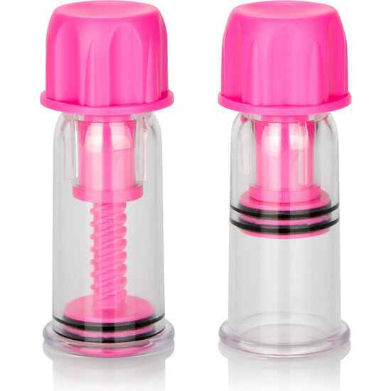 CALEXOTICS - VENTOSA DE SUCÇÃO DE MAMILOS VACCUM TWIST ROSA - VIBRA24 SEXSHOP