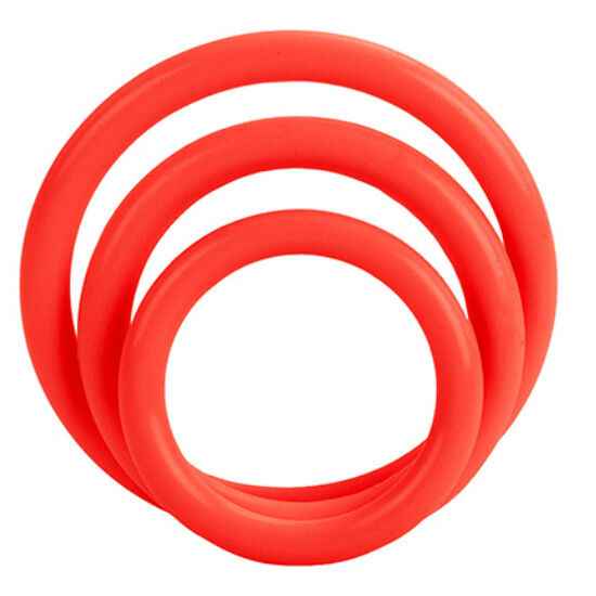 CALEXOTICS - CONJUNTO DE TRI-ANÉIS VERMELHO - VIBRA24 SEXSHOP