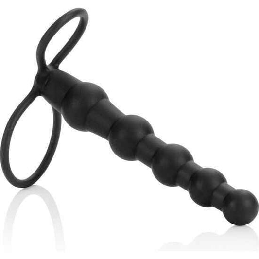 CALEXOTICS - BEADED DUPLO PENETRADOR PRETO - VIBRA24 SEXSHOP