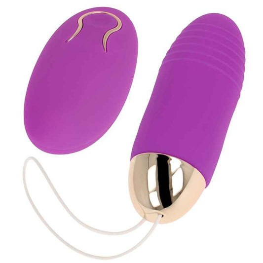 OHMAMA - OVO VIBRANTE COM CONTROLE REMOTO 10 VELOCIDADES ROXO - VIBRA24 SEXSHOP
