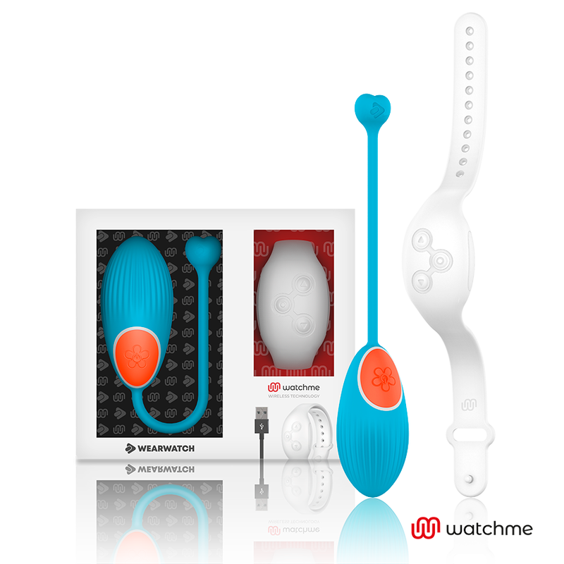 WEARWATCH - TECNOLOGIA WATCHME CONTROLE REMOTO OVO AZUL / NIVEO - VIBRA24 SEXSHOP