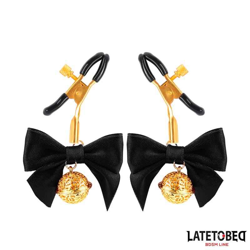 Nipple clamps with Bow Black