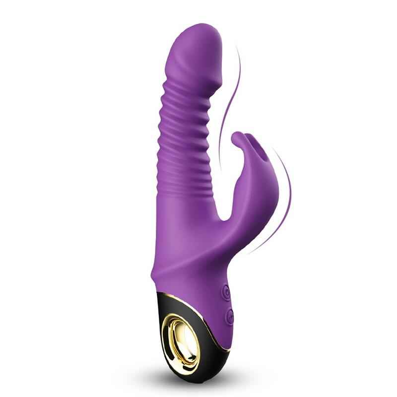 Vibrator with Thrusting and 360º Wiggling  Purple