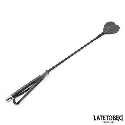 Whip with Heart Shape Black 60cm